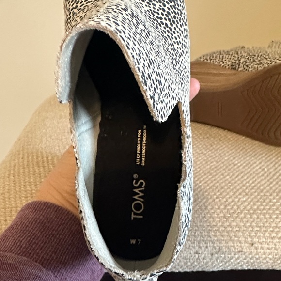 TOMS Spotted Tan and Black Wedge Booties - Women - Picture 5 of 5